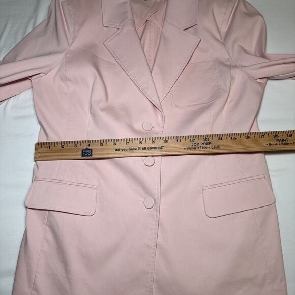 CAbi Womens Size 10 Grace Pink Blazer Mid Length Structured 3 Button Jacket NWOT - Picture 5 of 16